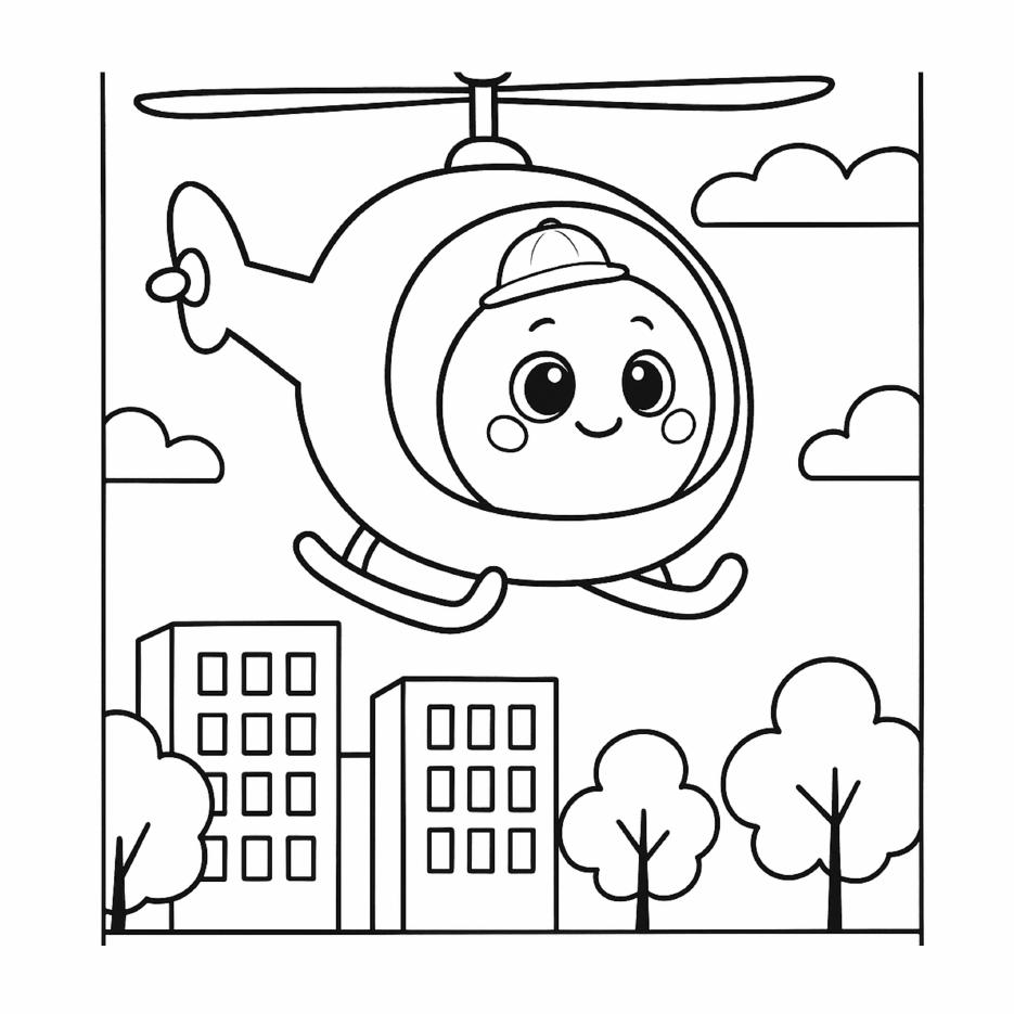 Desenho para colorir: Rodando pela cidade