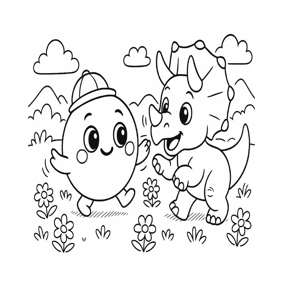 Desenho para colorir: Vulcão em erupção