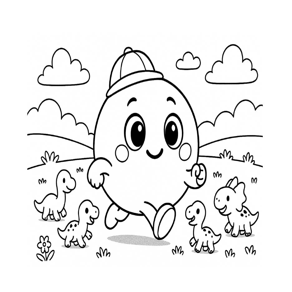 Desenho para colorir: Voo do pterodáctilo